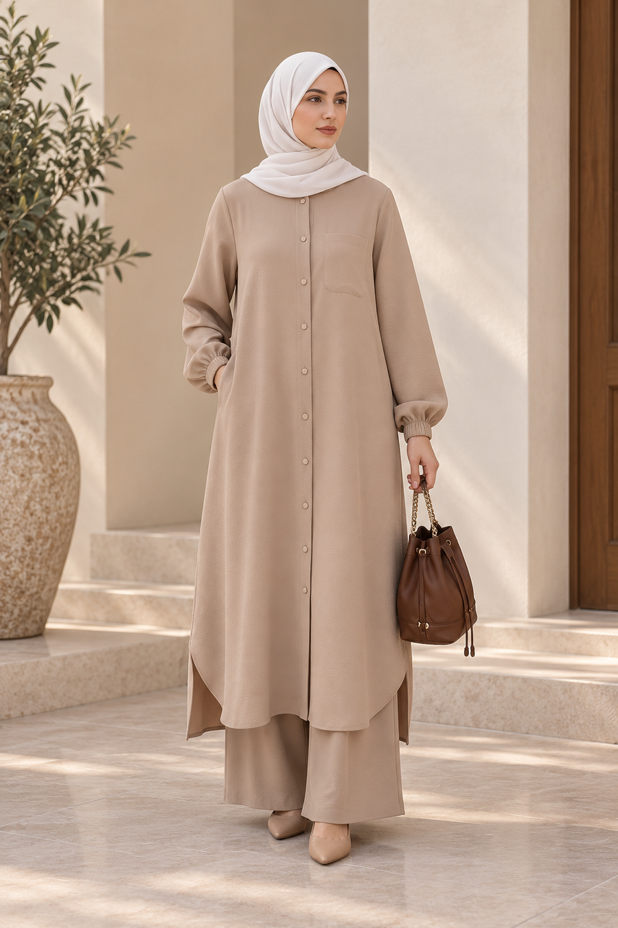 Ensemble Nour Taupe