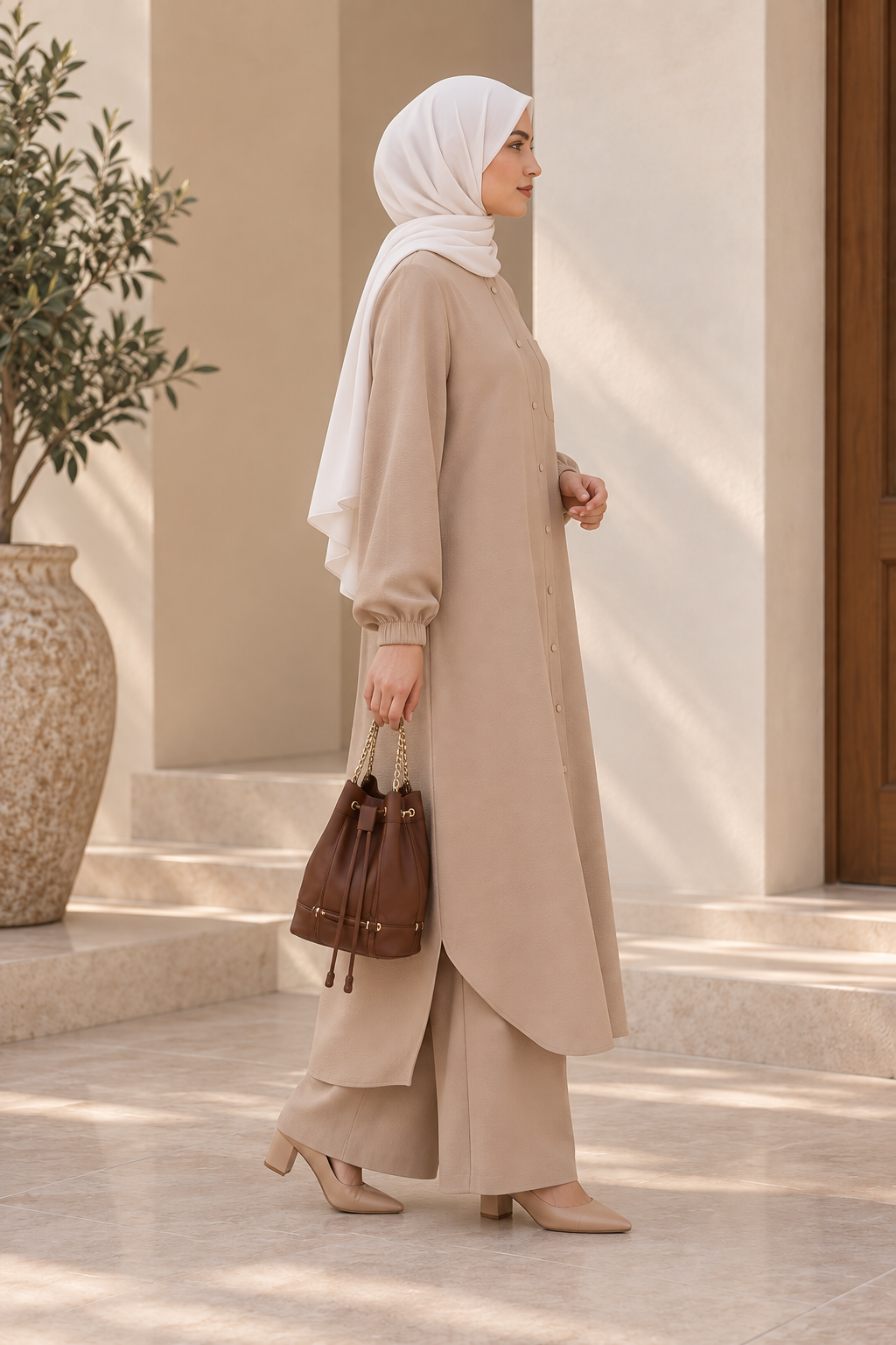 Ensemble Nour Taupe